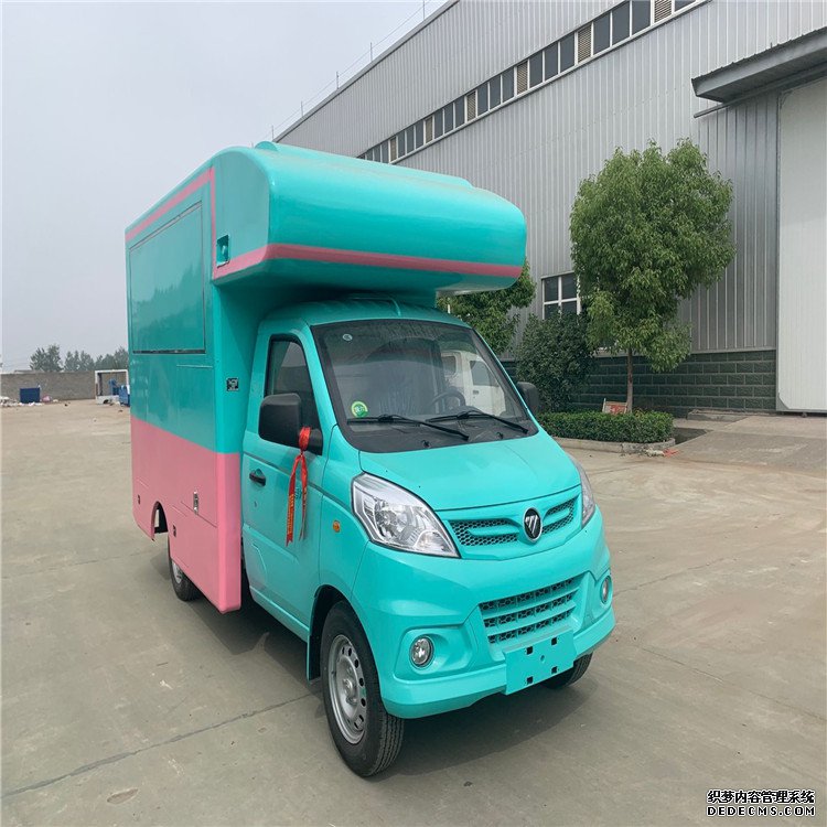 后双轮双排座售货车冰淇淋流动售卖车